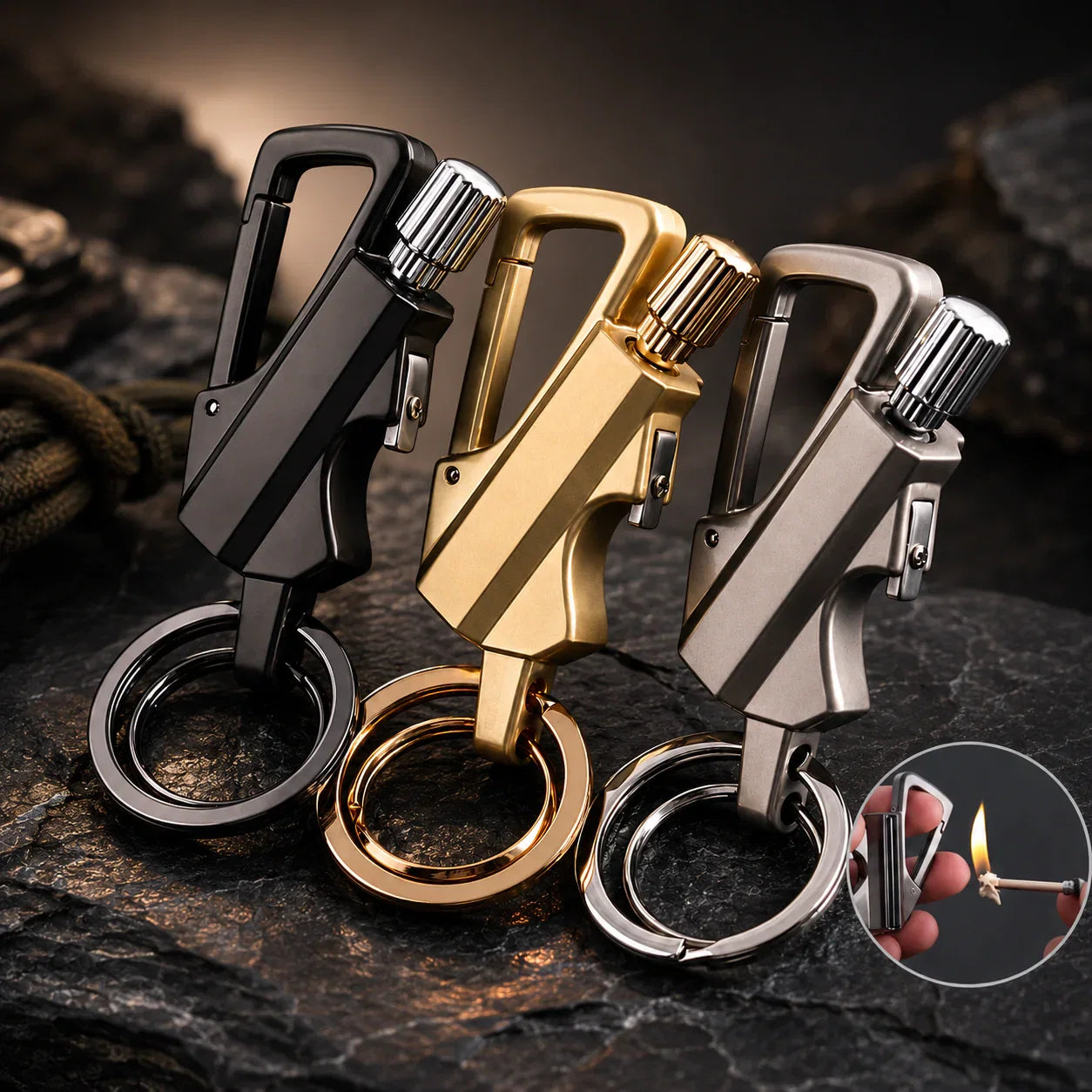 🔥🧲 Pocket Infinity Match Lighter – EDC Multitool Keychain Opener