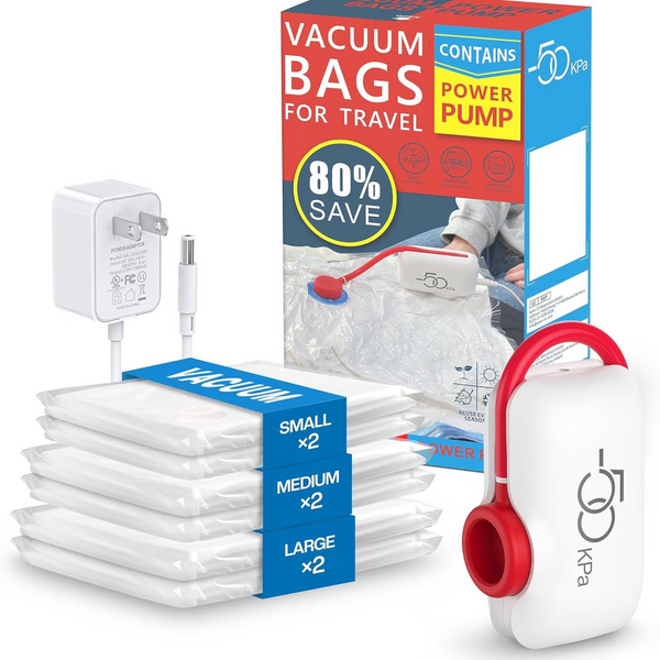 🎁 Hot Sale 50% OFF 🔥6-Pack USB Electric Vacuum Compression Bags – Save Space, Travel Light!