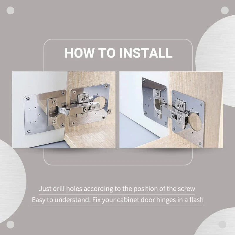 HingeSaver Stainless Steel Cabinet Hinge Repair Kit