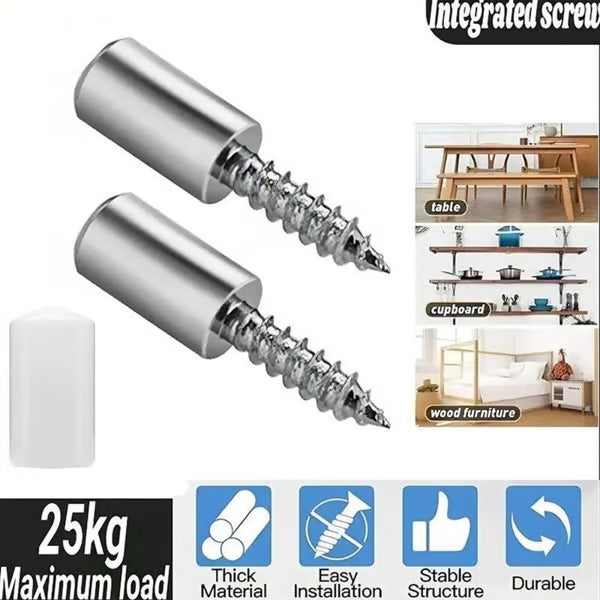 Pack Of 50 Count Self-Tapping Screws,Shelf Support Pegs,Shelf Pins with Non-Slip Sleeve