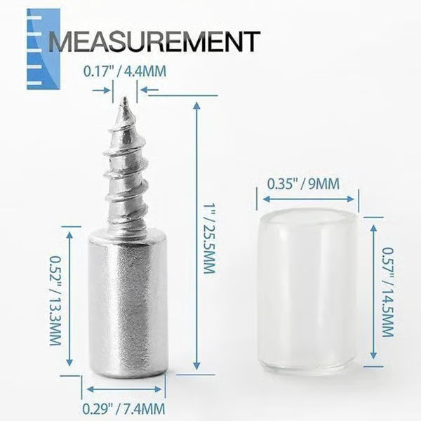 Pack Of 50 Count Self-Tapping Screws,Shelf Support Pegs,Shelf Pins with Non-Slip Sleeve