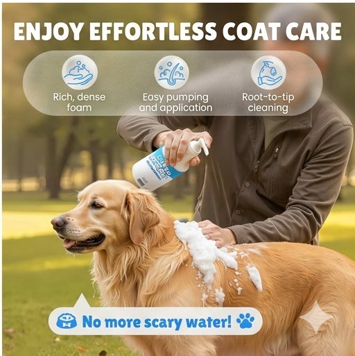 🔥 50% OFF! 🐾 Waterless deodorizing animal shampoo in mousse form - plant-based formula, 400 ml with convenient pump 🌿🐶 Secondary image
