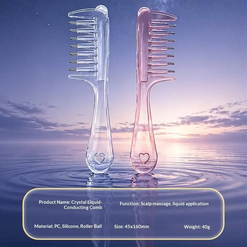 💧Refillable Scalp Oil Applicator Comb – Evenly applies serum to the roots | Pack Of 2