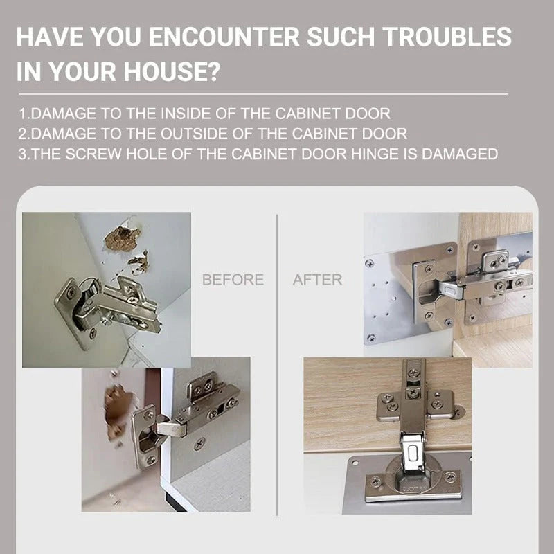 HingeSaver Stainless Steel Cabinet Hinge Repair Kit
