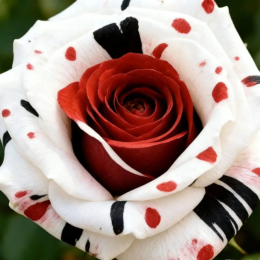 Rare Red White Black rose - Fire & Snow Rose | 🔥Buy 1 Get 1 Free🔥