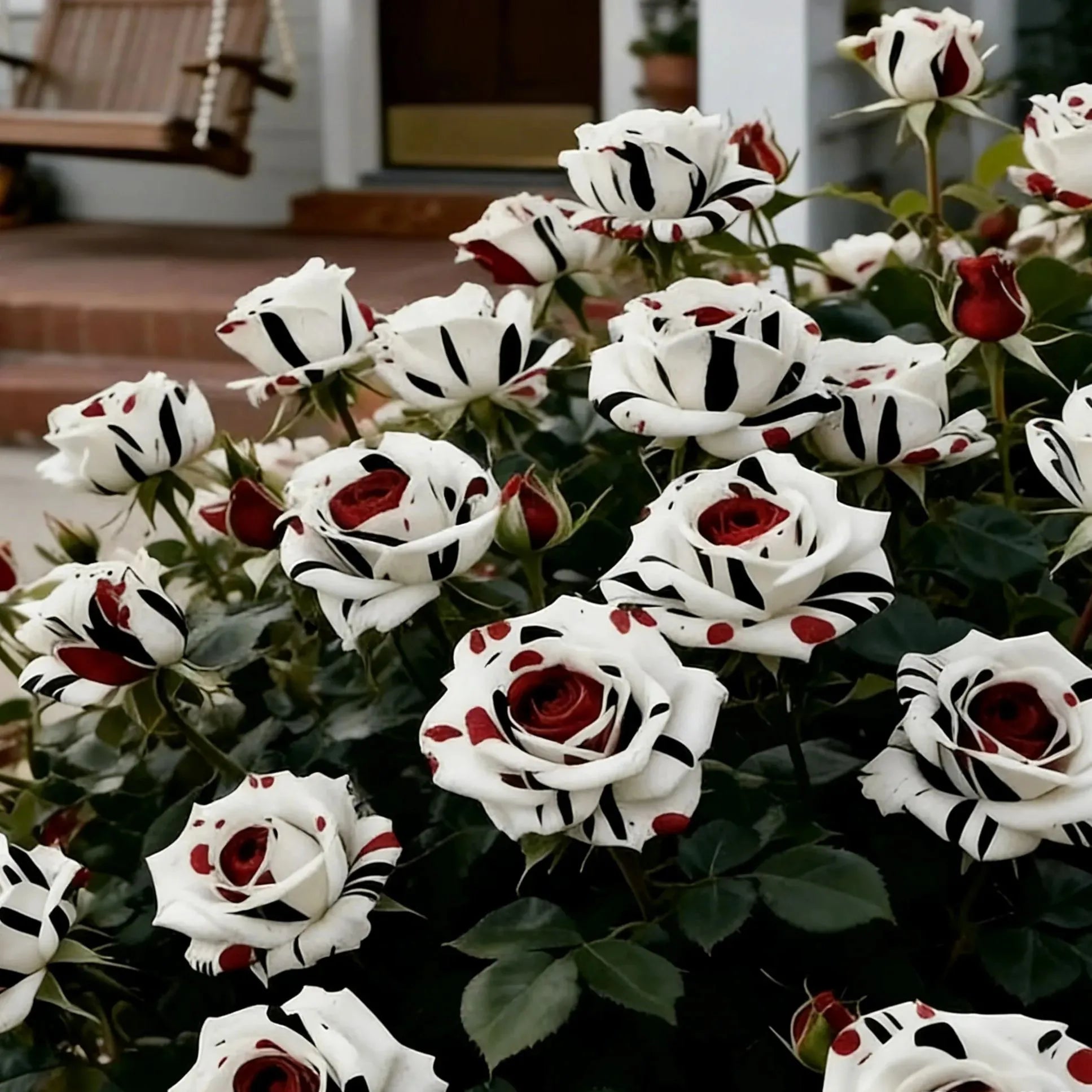 Rare Red White Black rose - Fire & Snow Rose | 🔥Buy 1 Get 1 Free🔥