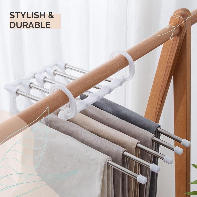 (💗Special Offer Now) Household Multifunctional Telescopic Folding Multi-layer Pants Storage Rack Secondary image
