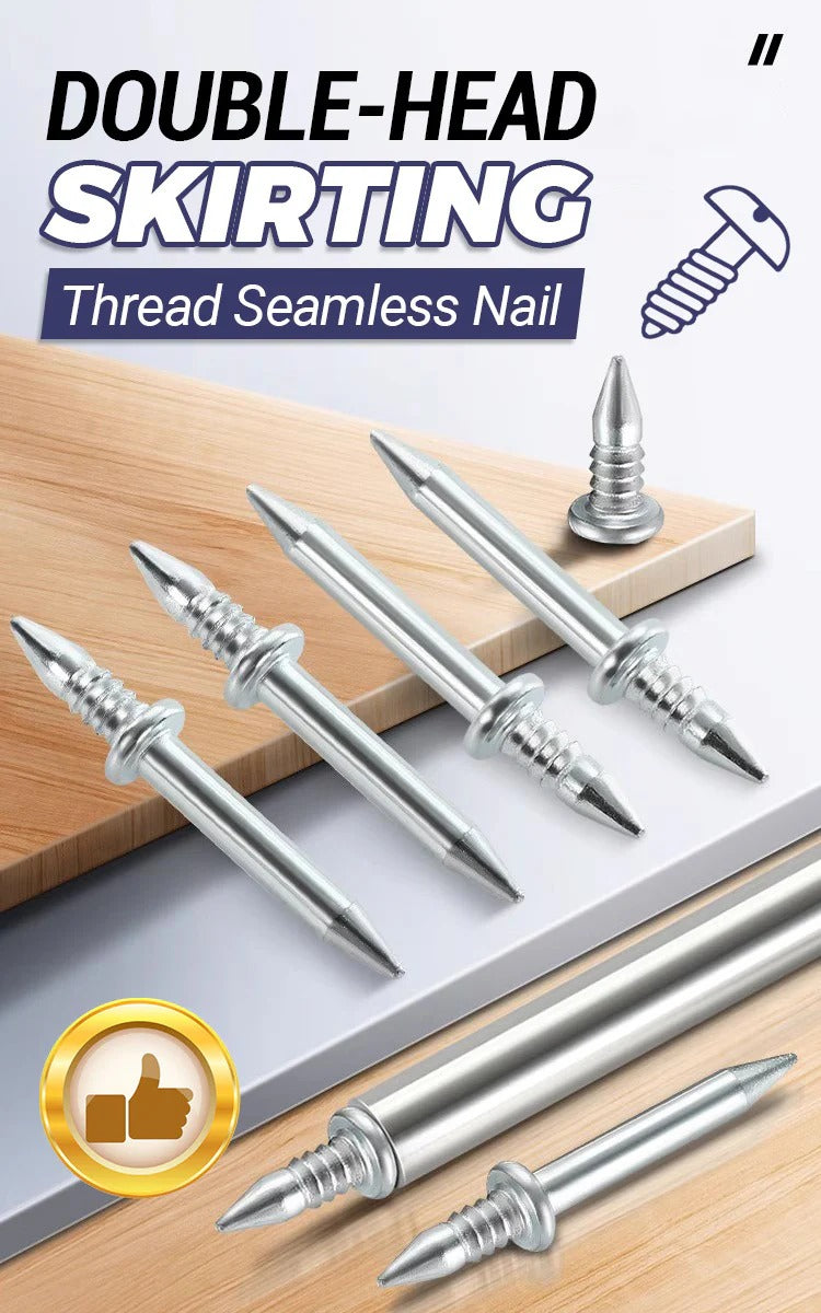 Double-Head Skirting Thread Seamless Nail🛠️ | Pack of 100 Main image