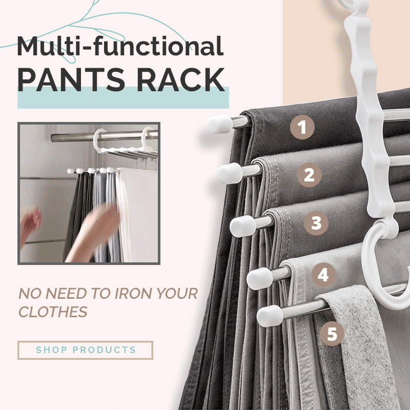(💗Special Offer Now) Household Multifunctional Telescopic Folding Multi-layer Pants Storage Rack Main image