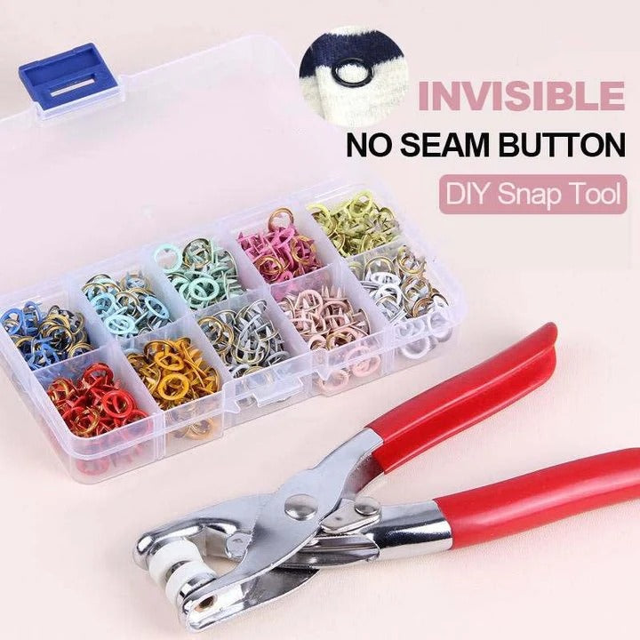 🛠️ 50% OFF NOW! ✨ Snap Button DIY Craft Kit - Create Custom Clothing/Accessories with Easy-to-Use Tools and Multi-Color Buttons 🧵🎨 Main image