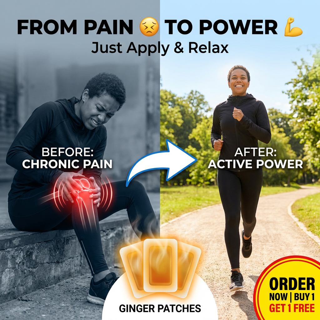 Ginger Pain Relief Patches – Natural Heat Therapy for Aches & Stiffness | Stick It Where It Hurts! 💆‍♀️