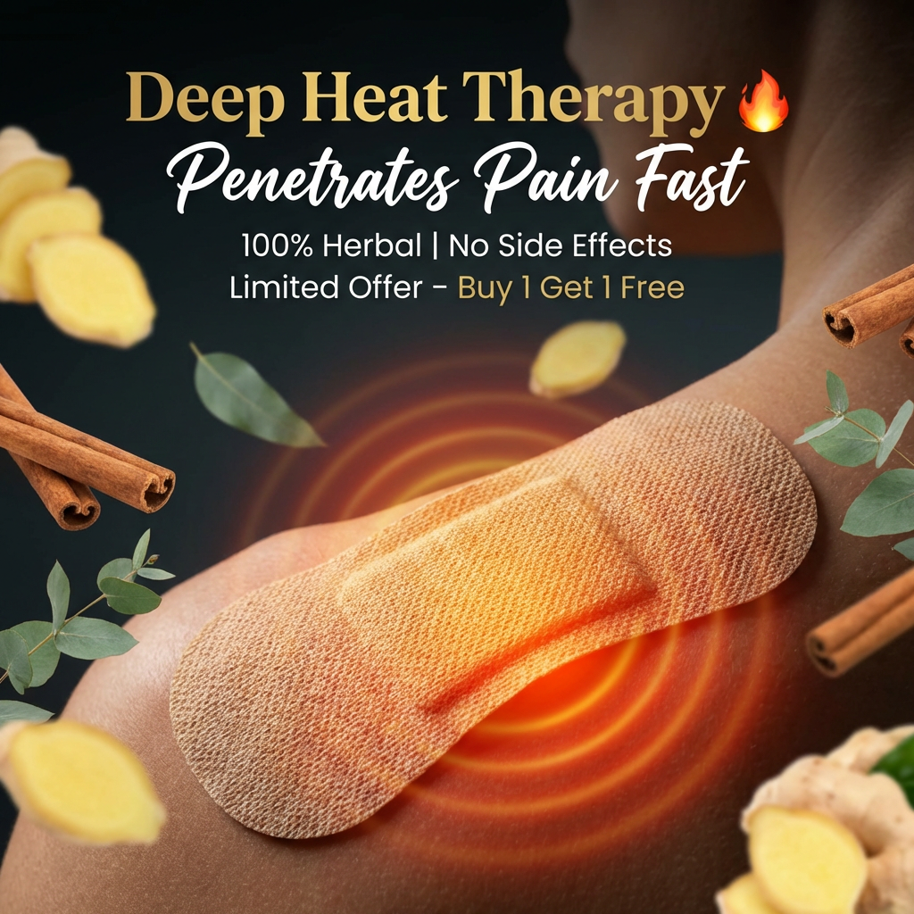 Ginger Pain Relief Patches – Natural Heat Therapy for Aches & Stiffness | Stick It Where It Hurts! 💆‍♀️