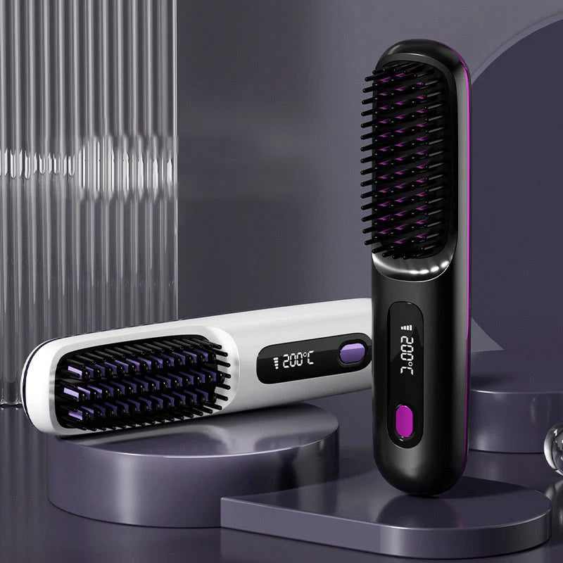 🔥Summer Hot Sale 40% Off🔥Wireless Ceramic Heating Hair Straightening Comb Secondary image