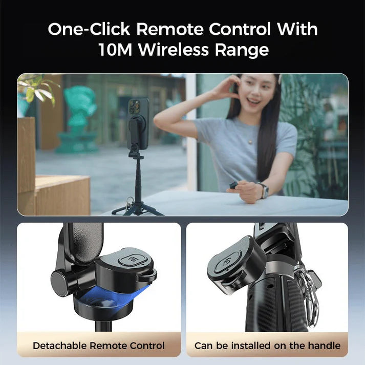 📸 4-in-1 Magnetic Selfie Stick with 360° Rotation – One gadget for all your photos, videos & vlogs!