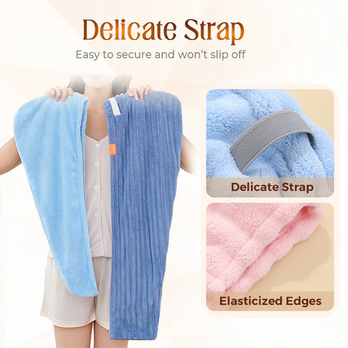 🛁Large Hair Towel with Secure Strap for Women | 🔥Buy 1 Get 1 Free🔥