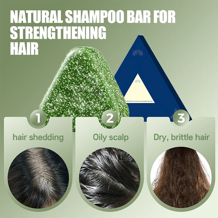 🧼 Strengthening Solid Shampoo – Botanical Formula for Balanced Scalp, Volume & Less Breakage | 🔥Buy 1 Get 1 Free 🔥