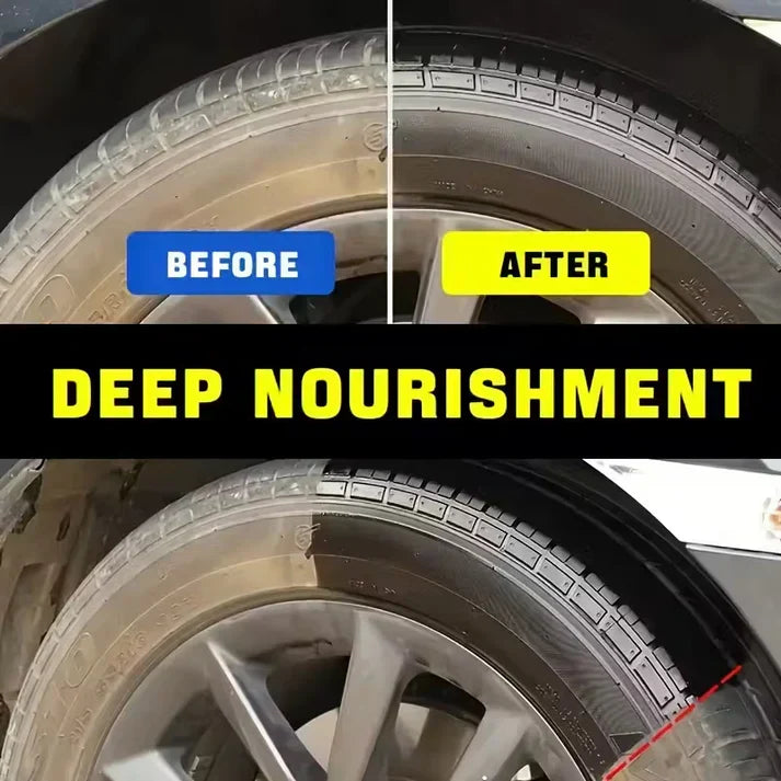 🔥Buy 1 Get 1 Free🔥Car Tire & Trim Renewal Paste – Deep Black Shine, UV Protection & Easy Application 💎